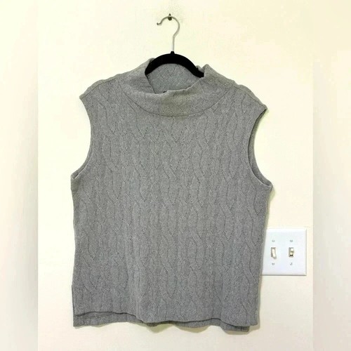 Kil Rieman Sleeveless Knit Blouse Grey Size Medium