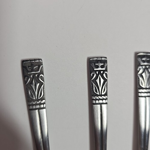 Vintage Set Of 6 Sugar Jam Shovel Spoon Crown Design - Picture 3 of 5