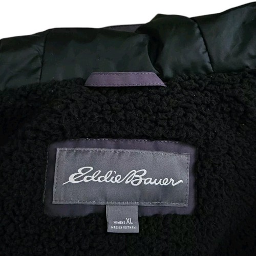 Eddie Bauer (Womens XL) Rainfoil Insulated Parka Jacket Weatheredge Purple Gray - Picture 3 of 9