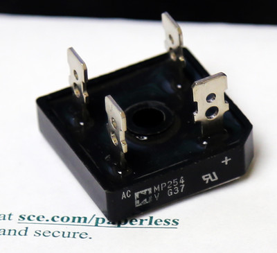 Black & Decker 7225603 Bridge Rectifier Diode, 400 V, 25A Lawnmower  72256-03