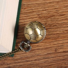 Small Soccer Shaped Sphere Bronze Fashion Small Quartz Pocket Watch