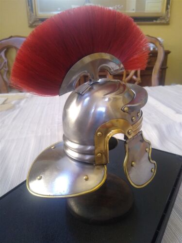 Miniatur 8 Zoll 20 Stärke Stahl Römerhelm mit Ständer ~ Neu ~ - Bild 2 von 3