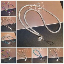 Bling Bling Phone Wrist Strap Rhinestone Lanyard Phone Charm Long Neck Strap UK