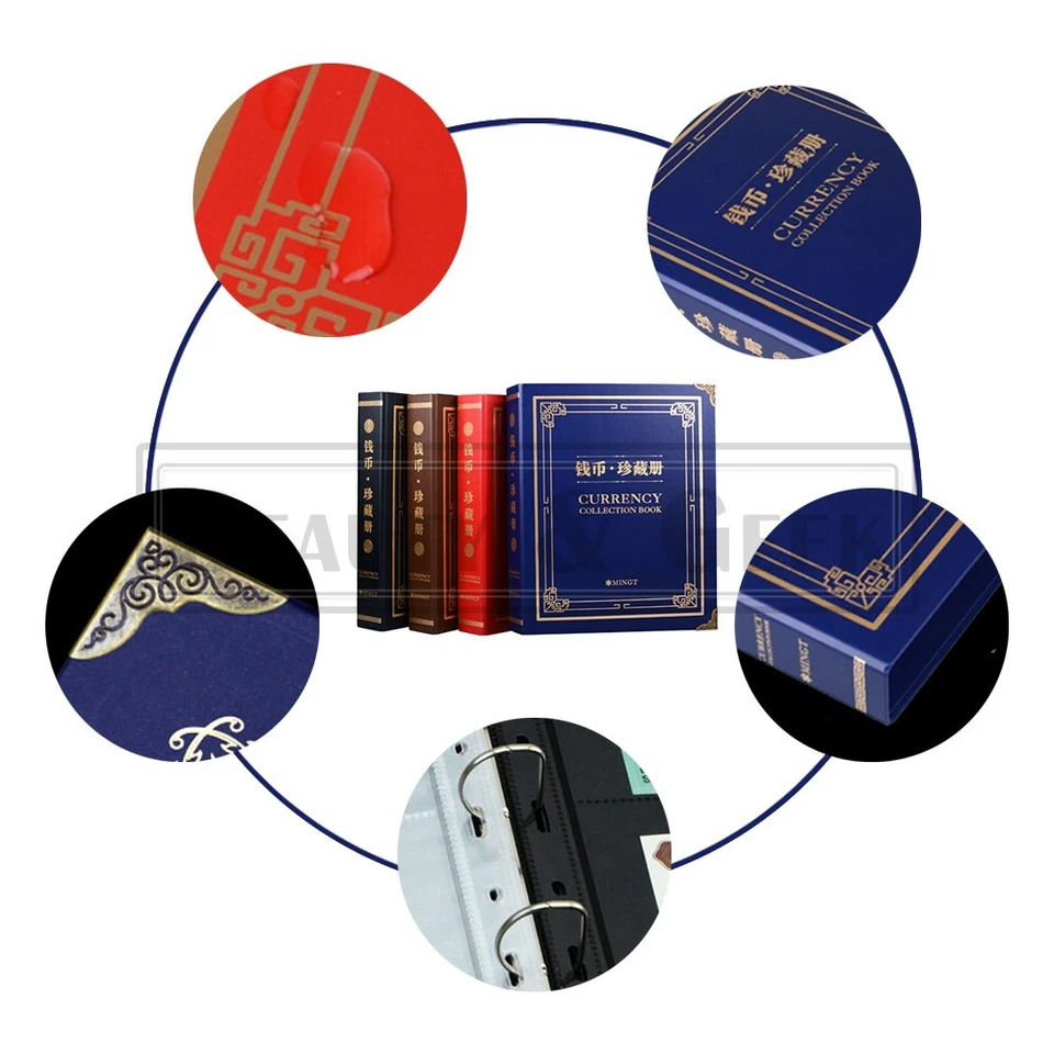 600 Page Banknote Album Sheet Notes Paper Money Collection Book Holder Protector - image 3 of 4