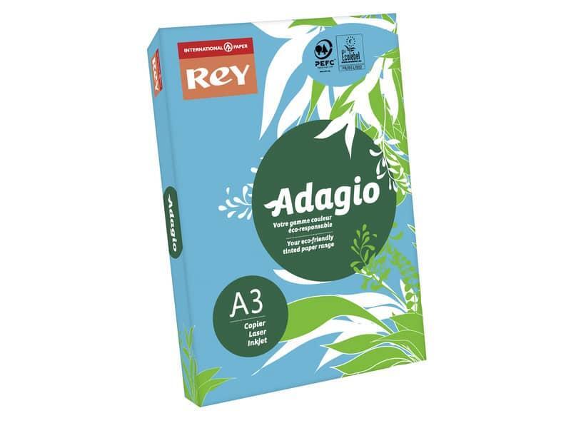 Carta colorata A3 International Paper Rey Adagio 80 g/m² blu intenso 51 - Risma