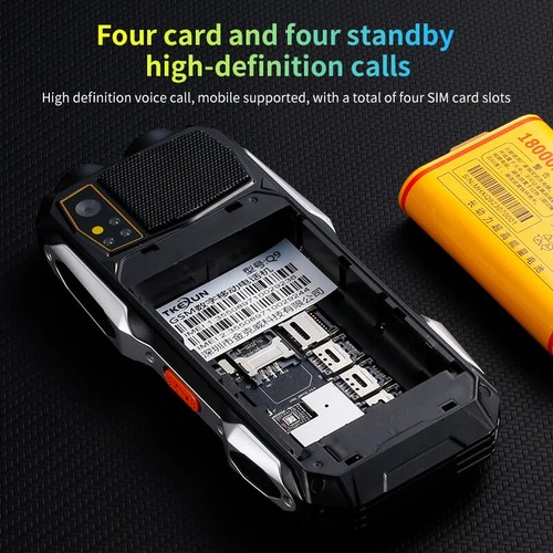 GSM 2G Mobile Phones 4 SIM Cards Rugged Outdoor Big Battery Louder For Elderly - 第 4/25 張圖片