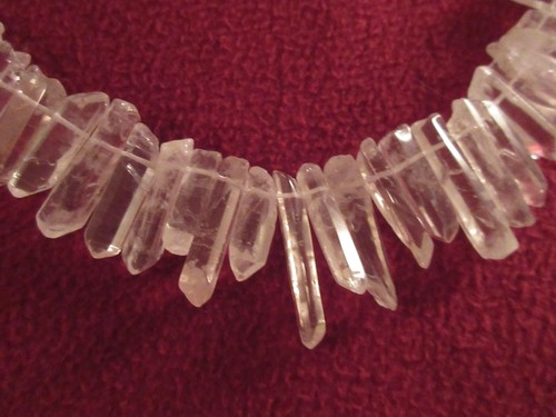 Collier 16'' STRING de Cristaux Naturels Quartz Points de Guérison - Photo 2/6