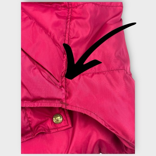 Gilet imbottito vintage LL Bean Down donna taglia media rosa piuma d'oca caldo - Foto 9 di 13