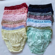 50pcs Bikini Nylon Women Underwear Silky Panties Light Soft Briefs Hip 34"-38" L