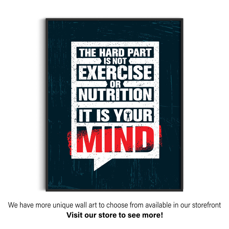 Gym Fitness Motivational Quotes Poster 11X14 inches