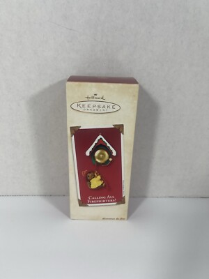 Christmas Ornament Calling All Firefighters! ~ Hallmark Keepsake ~ 2002 NIB