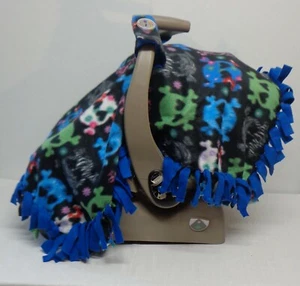  Skull & Crossbones Fleece Infant/ Baby Car Seat Canopy/Tent/Cover Handmade