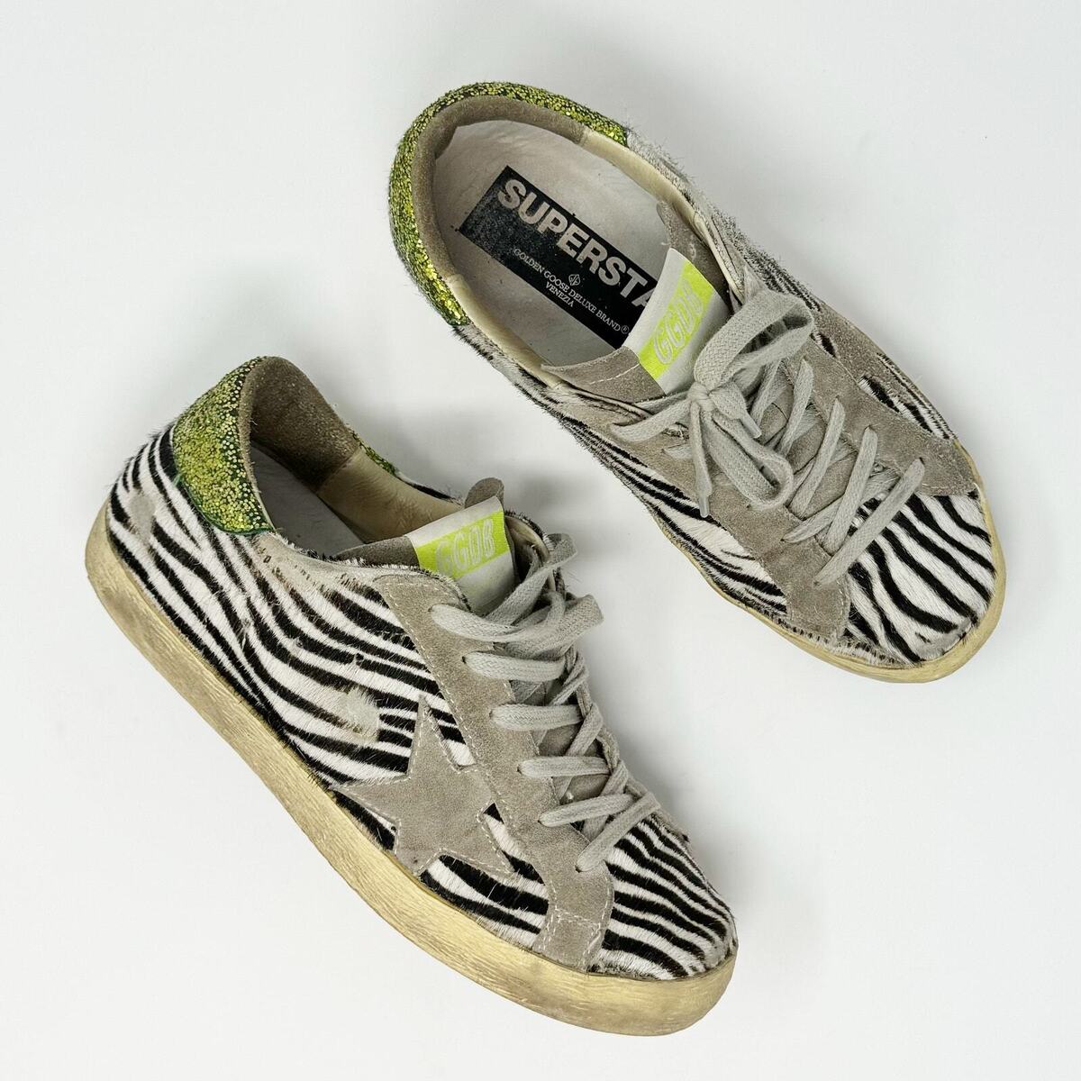 Golden Goose GGDB Zebra Pony Hair Low Super Star Sneaker Golden Goose GGDB Zebra Pony Hair Low Super Star Sneaker