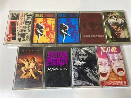 35 Cassette LOT Hair Glam Heavy Metal - Guns Roses Halen Motley Crue Poison Jovi - Picture 9 of 10