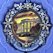 NEW 2009 THE WHITE HOUSE CHRISTMAS ORNAMENT Grover Cleveland Historical Gift