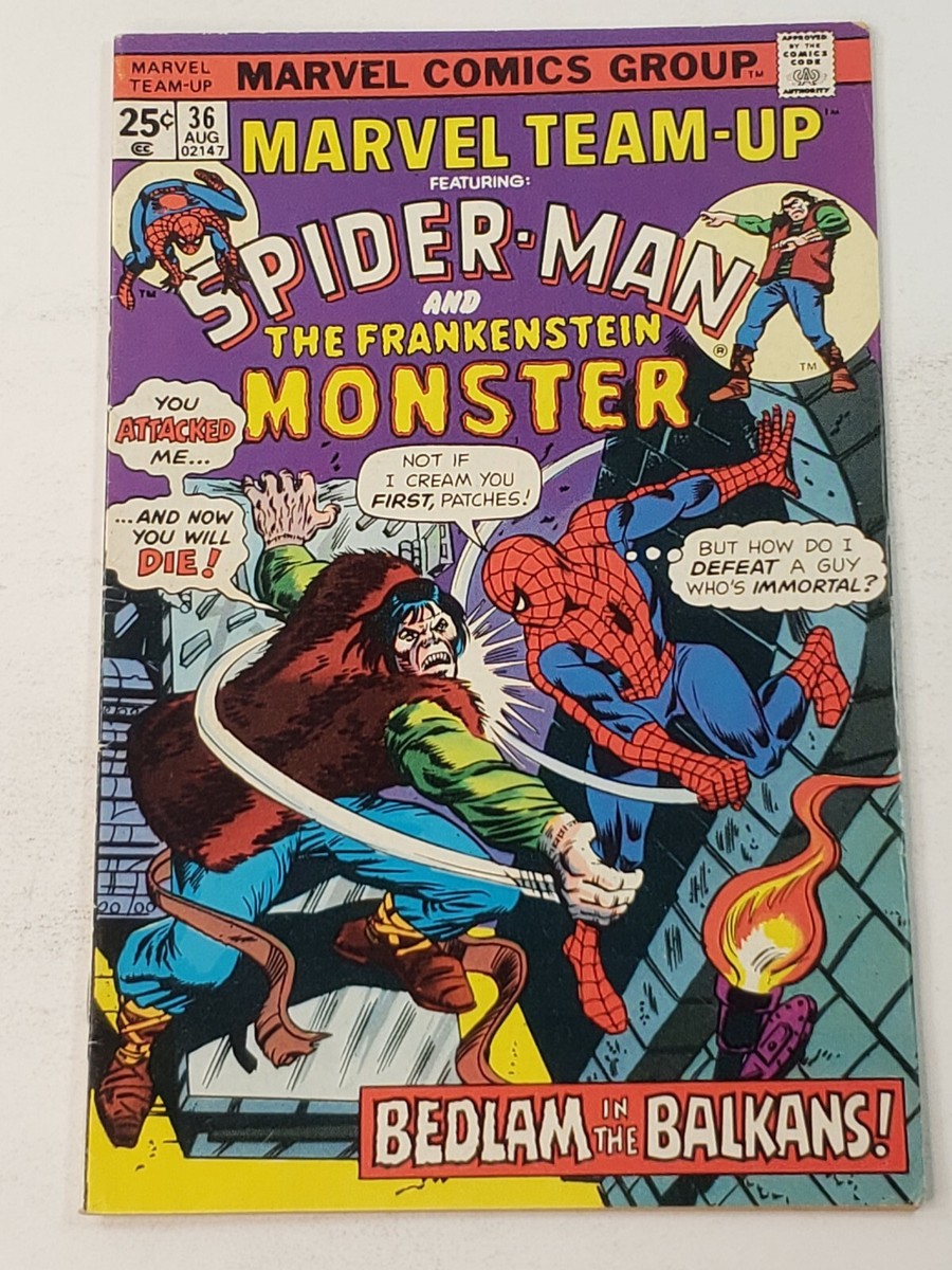 アメコミ フランケンシュタイン #1 マーベル marvel スパイダーマン Marvel Team-Up 36 1st Spider-Man Frankenstein Monster Meeting