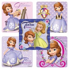 5 SOFIA THE FIRST Royal Way 2.5  x 2.5" Party Favor Stickers
