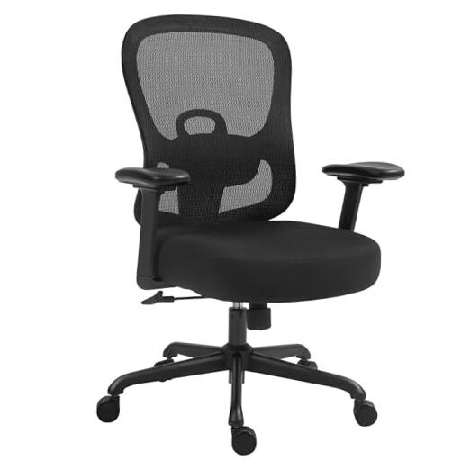 Ergonomic Office Chair,Home Desk Chair with Mesh Back,Adjustable Lumbar Black-image