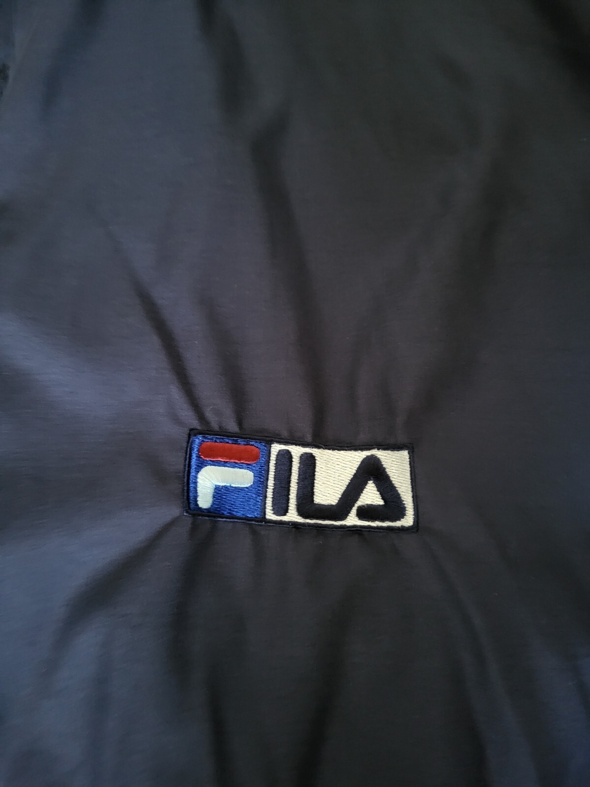 Giacca a vento vintage Fila blu navy pista taglia M