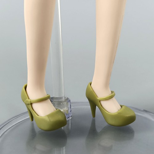 Barbie Doll Clothes Black Wedge Heel Shoes For 1/6 Scale Dolls - Fits Blythe, Licca, Barbie &amp; Similar 11" Fashion Dolls Blythe Doll Shoes