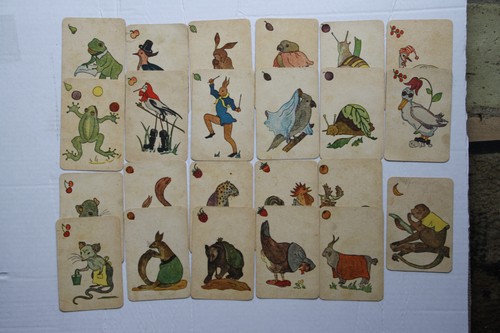 Altes Schwarzer Peter Kartenspiel Tiere