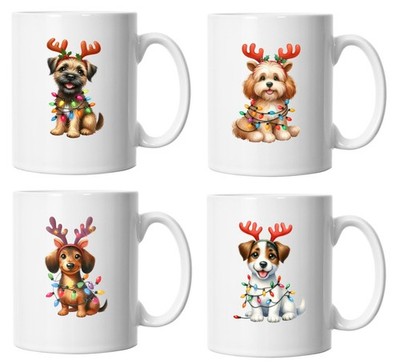 Weihnachtsdeko Hundebild Tassen, Secret Santa Xmas Hundebild Tassen