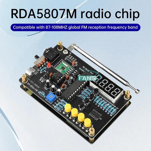RDA5807M FM Radio Electronic DIY Kit 87-108MHz Electronic Soldering Project - Picture 3 of 34