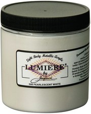 Jacquard Lumiere Metallic Acrylic Paint 8oz-Pearl White