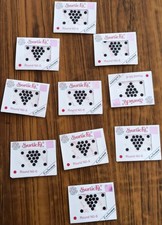Pack of 10 x 10 Bindi Round Forehead Tattoo Sticker Women Traditional Bollywood