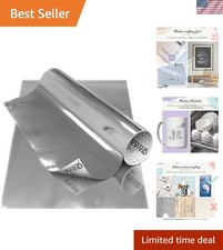 Metallic Chrome Silver Craft Vinyl - Durable, Waterproof Permanent Adhesive