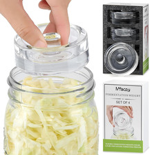 4-Pack of Fermentation Glass Weights with Easy Grip Handle for Great Wide Mouth