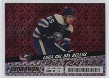 2024-25 Upper Deck Credentials Horizontal Red 79/99 Luca Del Bel Belluz #132 e0y
