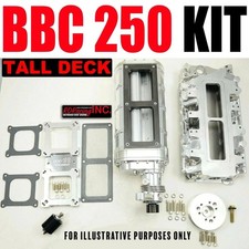 3126 Tall Deck Big Block Chevy Blower Shop Supercharger 250 8mm Kit Polished 2v