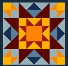 Barn Quilt Folk Art hand painted