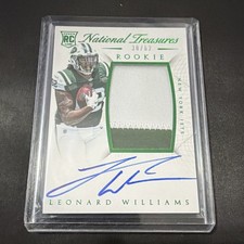 Panini National Treasures Leonard Williams Rookie Auto Patch 30/62 Jets