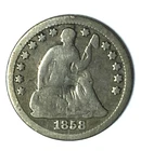1858 O H10c Seated Liberty Silver Half Dime New Orleans Damaged
