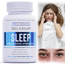 Relaxium Sleep - Fall Asleep Faster, Wake Refreshed - L-Tryptophan, Magnesium
