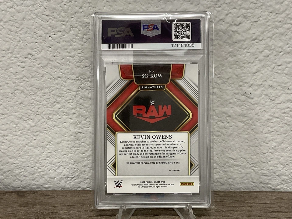 2022 select WWE kevin owens #sgkow gem mt 10 signature-red wave prizm auto - Image 2 of 2