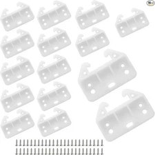 16 PCS White Plastic Drawer Slides Guides Rail Guide Bottom Mounting Brackets