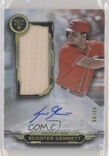 2019 Topps Triple Threads Single Jumbo Relics 43/99 Scooter Gennett Auto 9su