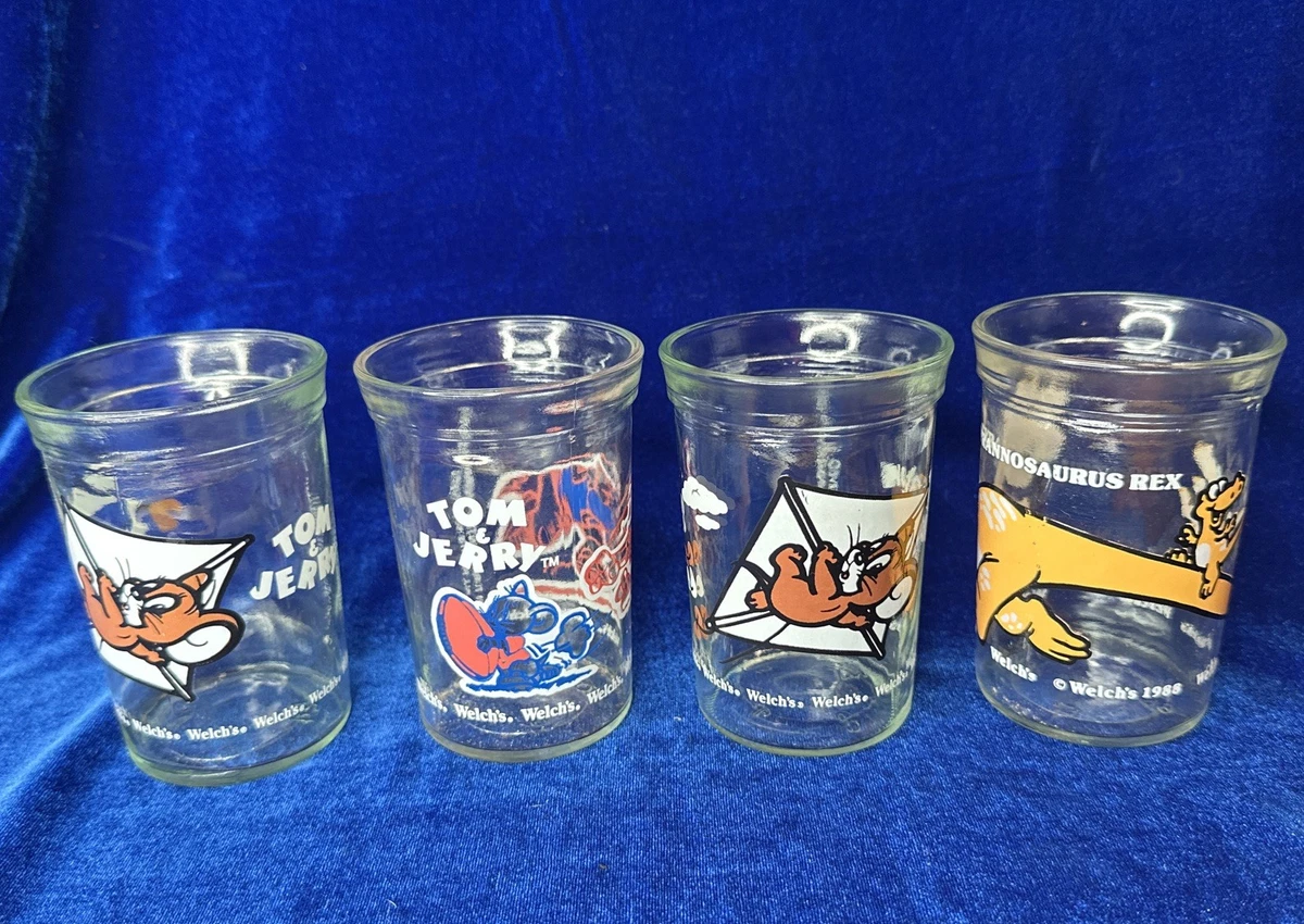 アメリカ ウェルチ 90年代 トム&ジェリー グラス 4個 アンカーホッキング 25+ Vintage Welch's Tom & Jerry Jelly Glass for sale | Updated Oct