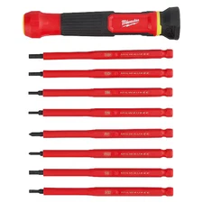 Milwaukee Tool 48-22-2217 Multi-Bit Screwdriver, 6 3/4 In L, 8 Pcs
