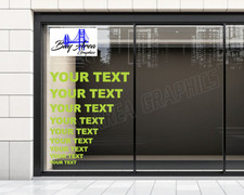 Custom Vinyl Lettering Window Decal Shop Storefront Business Name