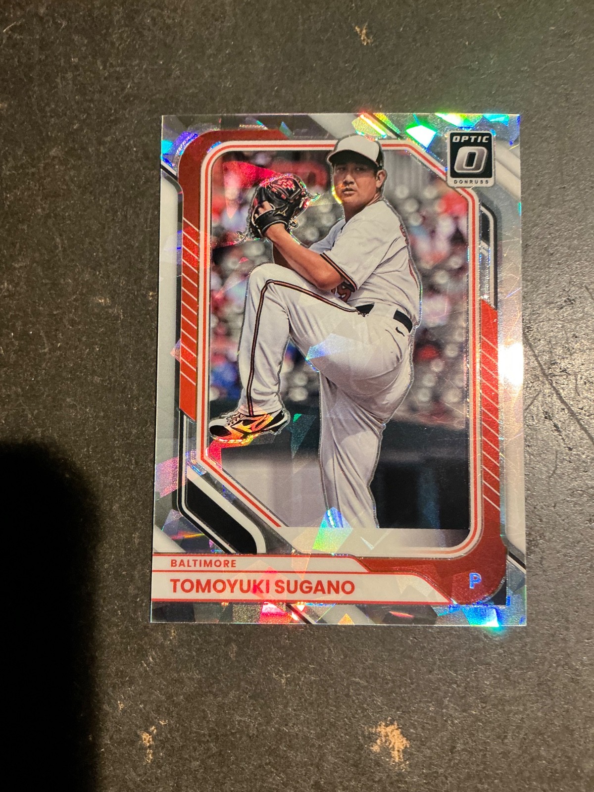 2026 Donruss Baseball Tomoyuki Sugano Optic Cracked Ice #22/25 Baltimore Orioles