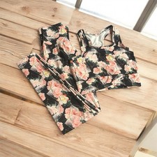 Legging And Sports Bra Floral Set Small