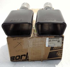 New Oem Genuine Borla Square Black Stainless Exhaust Tip Pair 2-14 Gm 19369286 New Oem Genuine Borla Square Black Stainless Exhaust Tip Pair 2-14 Gm 19369286