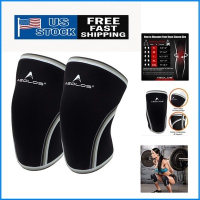 Breathable Black Knee Sleeves - 7mm Compression for Optimal Athletic Performance