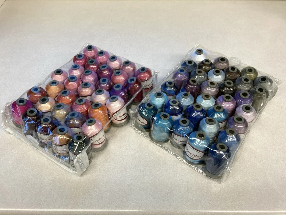 LOT OF 100+ Spools - 1000M/Spool Embroidery Machine Thread Polyester Multicolor - Image 4 of 4