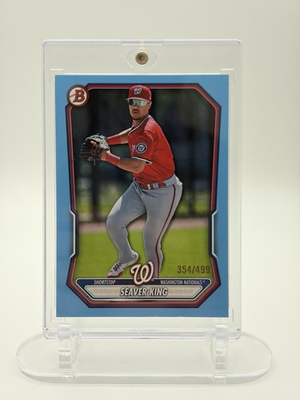 #ad 2026 Bowman Seaver King Sky Blue Paper Prospect Parallel 499 Nationals $9.99