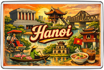 Hanoi Vietnam Hoan Kiem See Stadt Wahrzeichen Kühlschrankmagnet Reise Souvenir Geschenk